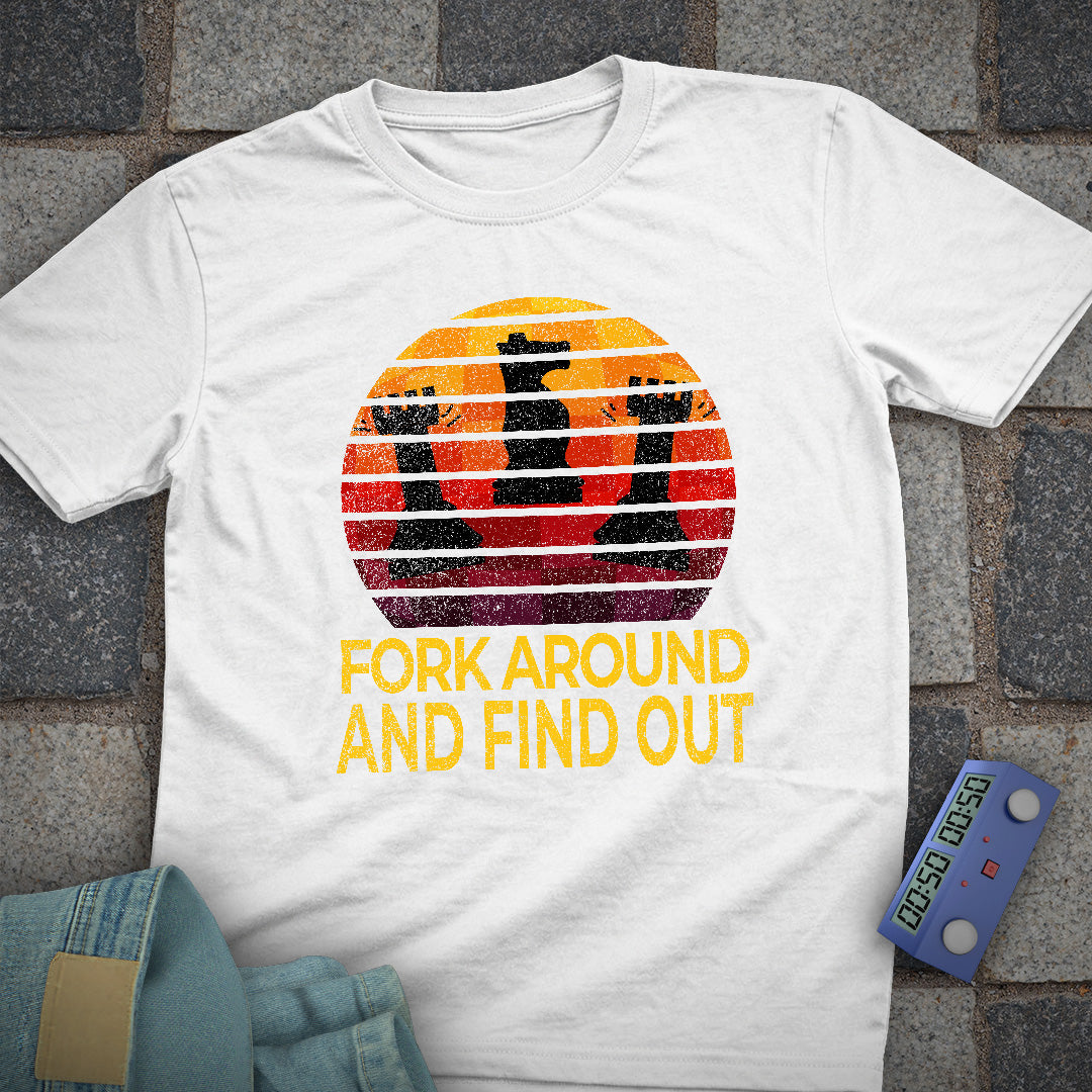 Fork Find Out Chess T-Shirt