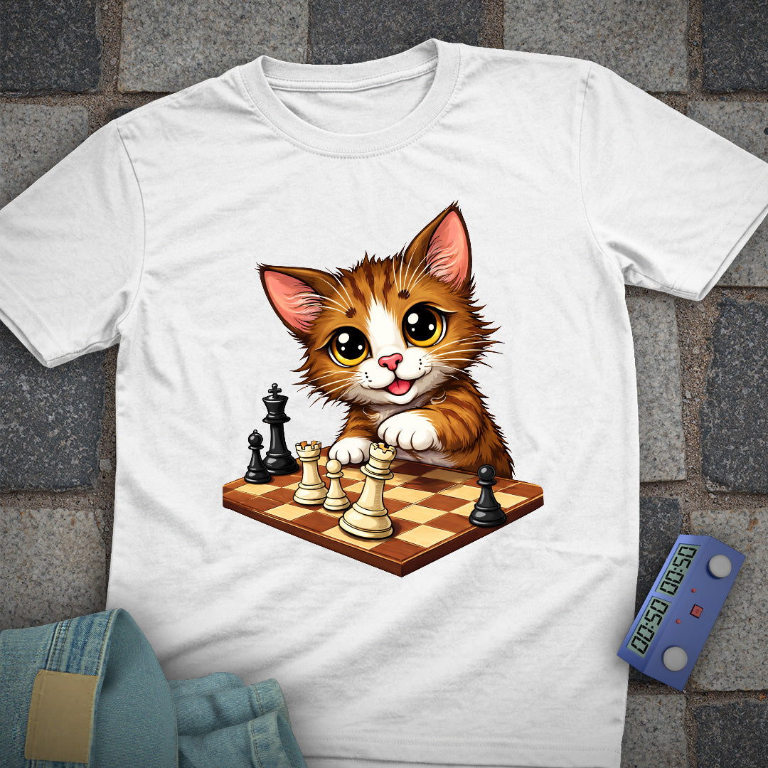 Cat playing Chess T-Shirt