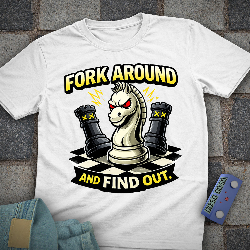 Fork & Find Out Chess T-Shirt