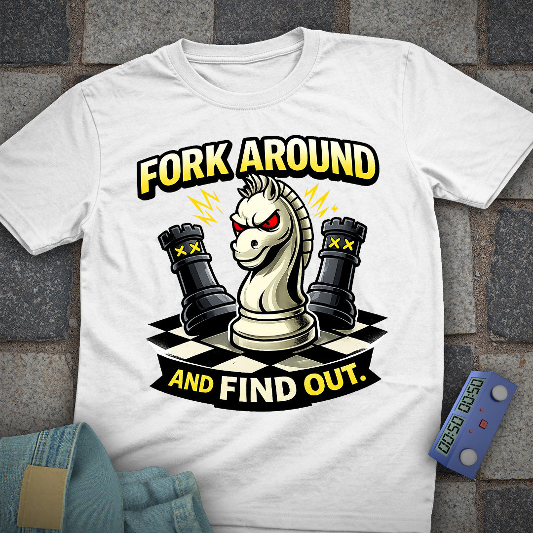 Fork & Find Out Chess T-Shirt