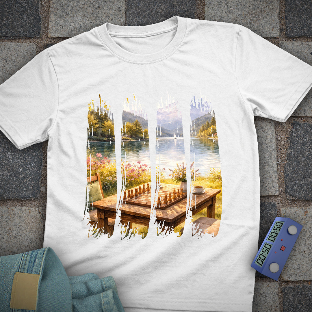 Water Color Paint Strips Chess T-Shirt