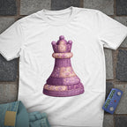 Patchwork Queen Chess T-Shirt (Printed Patch Effect)